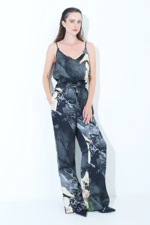 Abstract print wide-leg pants wholesale