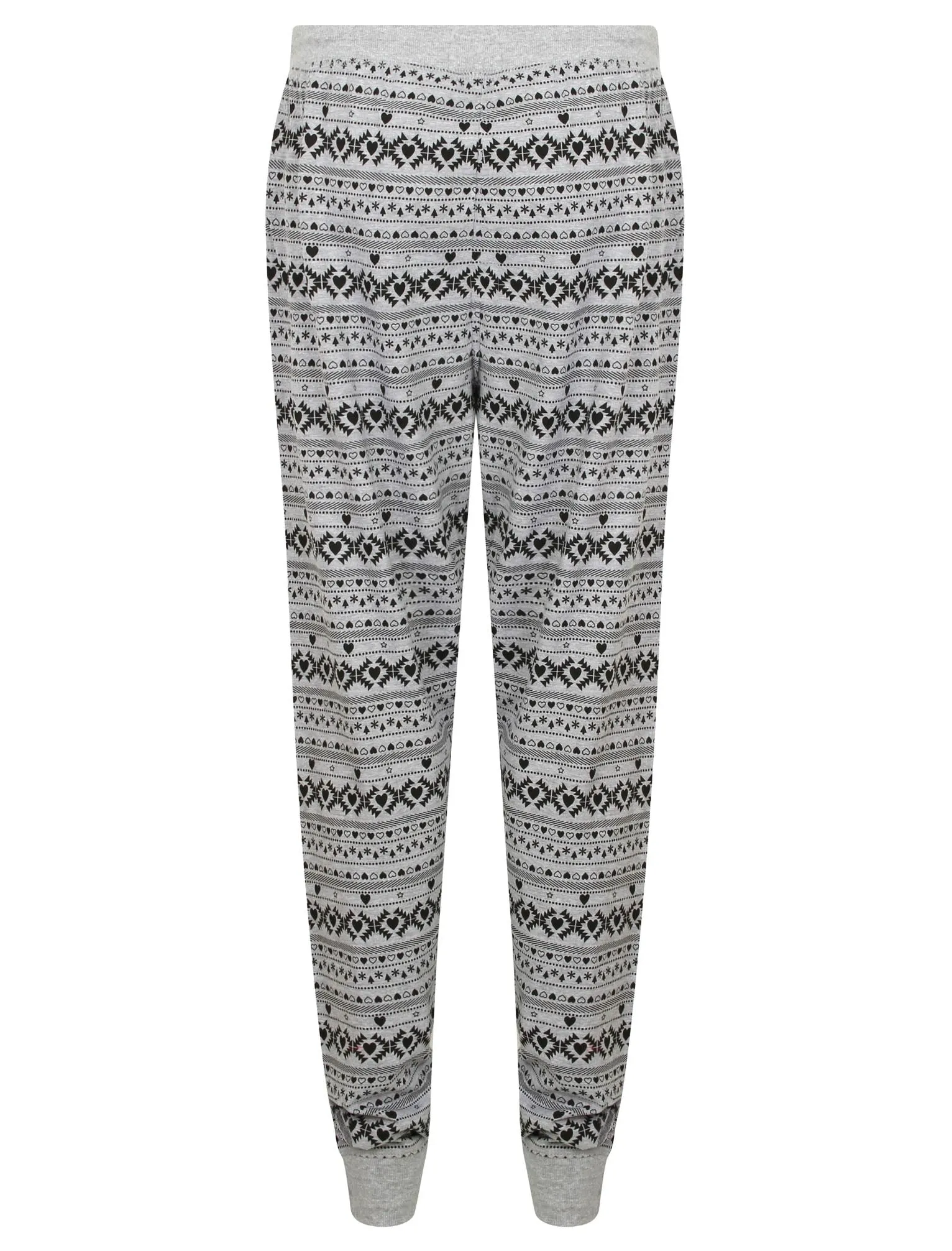 Aurora Fairisle Print 2pcs Lounge Set in Black - Tokyo Laundry
