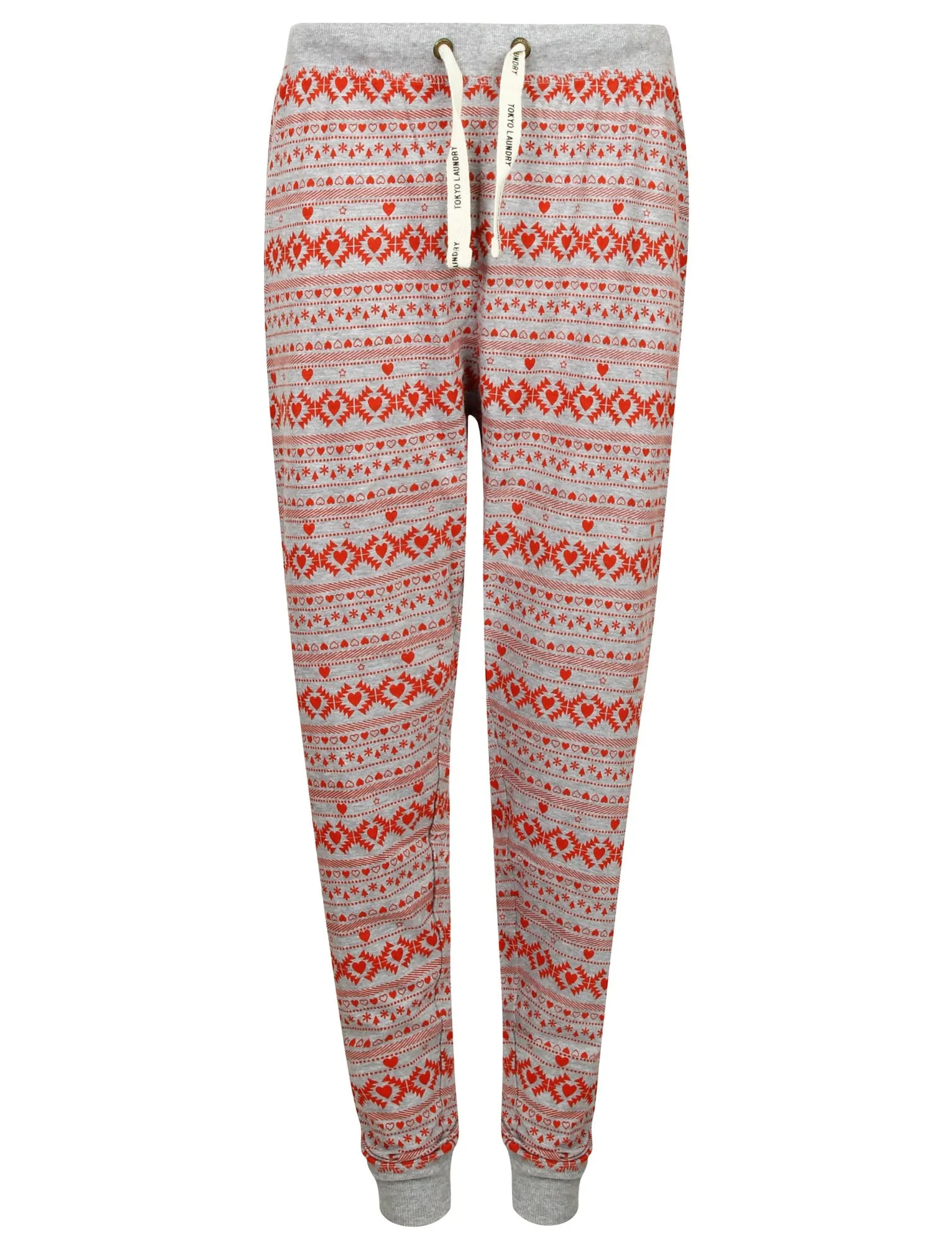 Aurora Fairisle Print 2pcs Lounge Set in Tokyo Red - Tokyo Laundry
