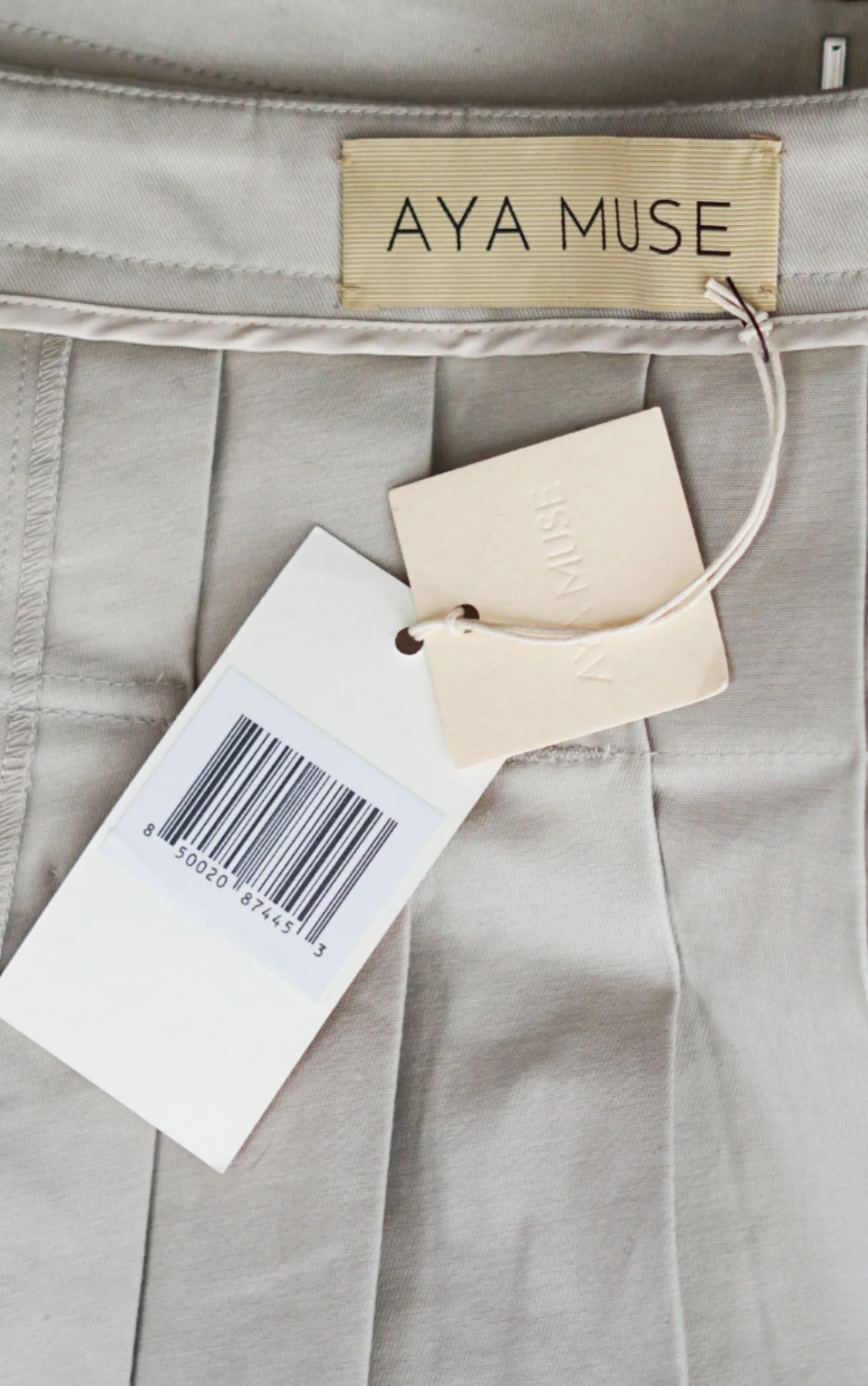 AYA MUSE Madison Beige Pleated Mini Tennis Skirt