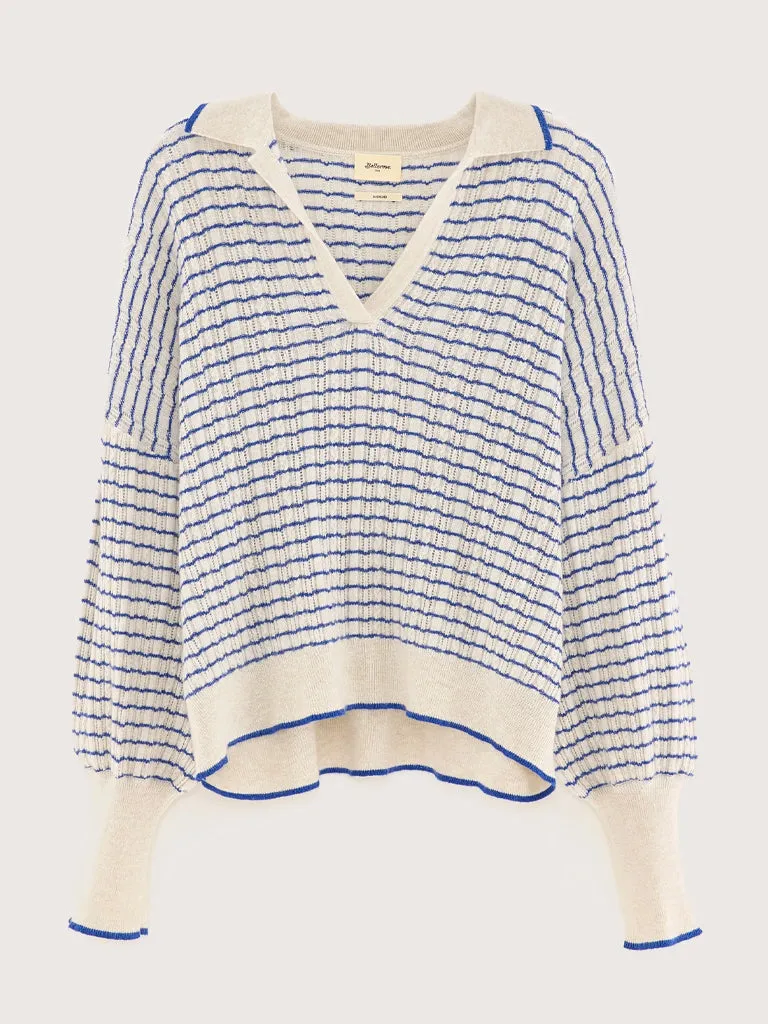 Bellerose Aummi Sweater in Blue Stripe