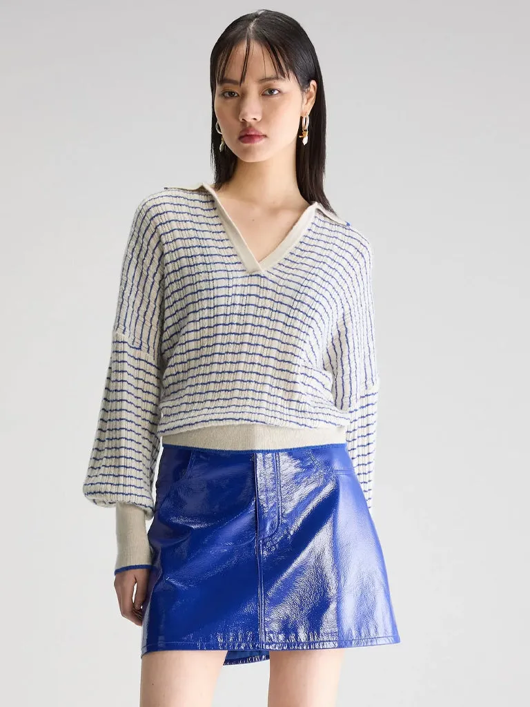 Bellerose Aummi Sweater in Blue Stripe