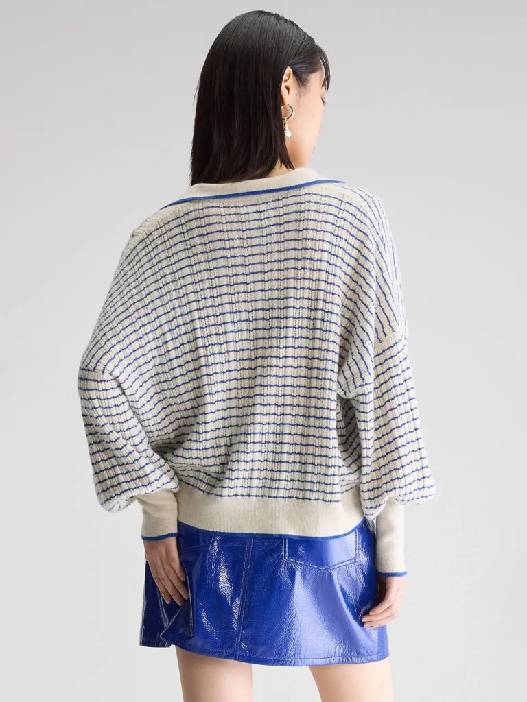 Bellerose Aummi Sweater in Blue Stripe