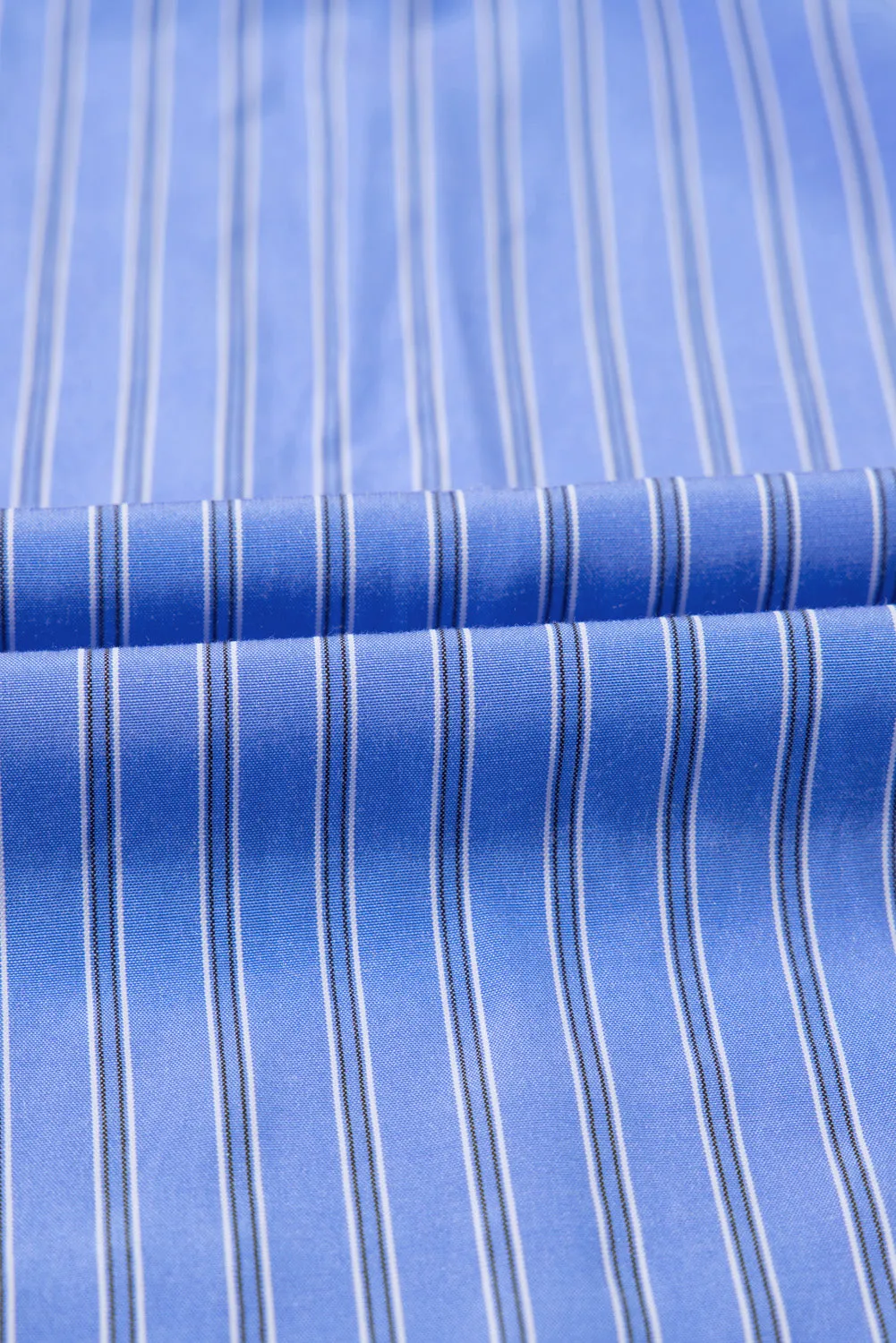 Blue and White Striped Tunic Top for Women