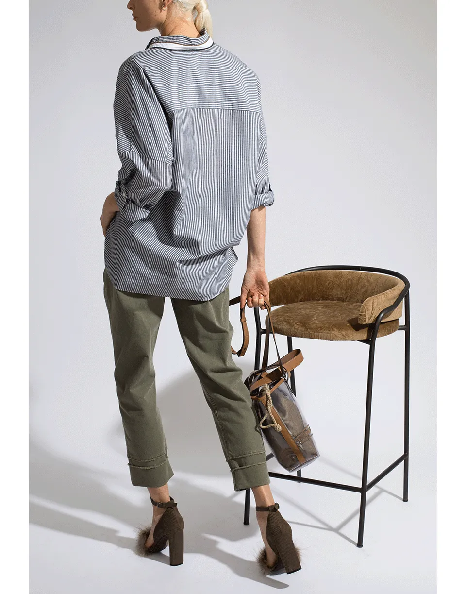 Button Down Oversized Blouse