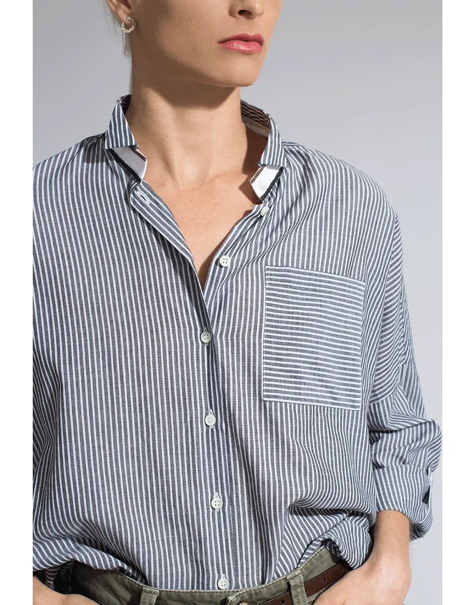 Button Down Oversized Blouse
