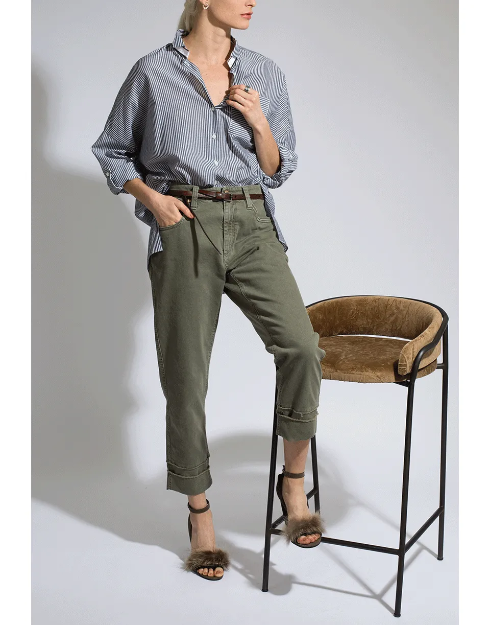 Button Down Oversized Blouse