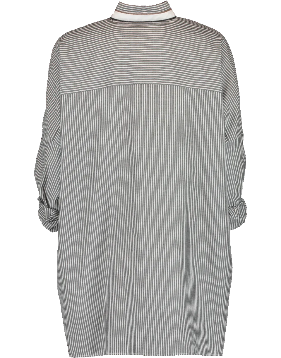 Button Down Oversized Blouse