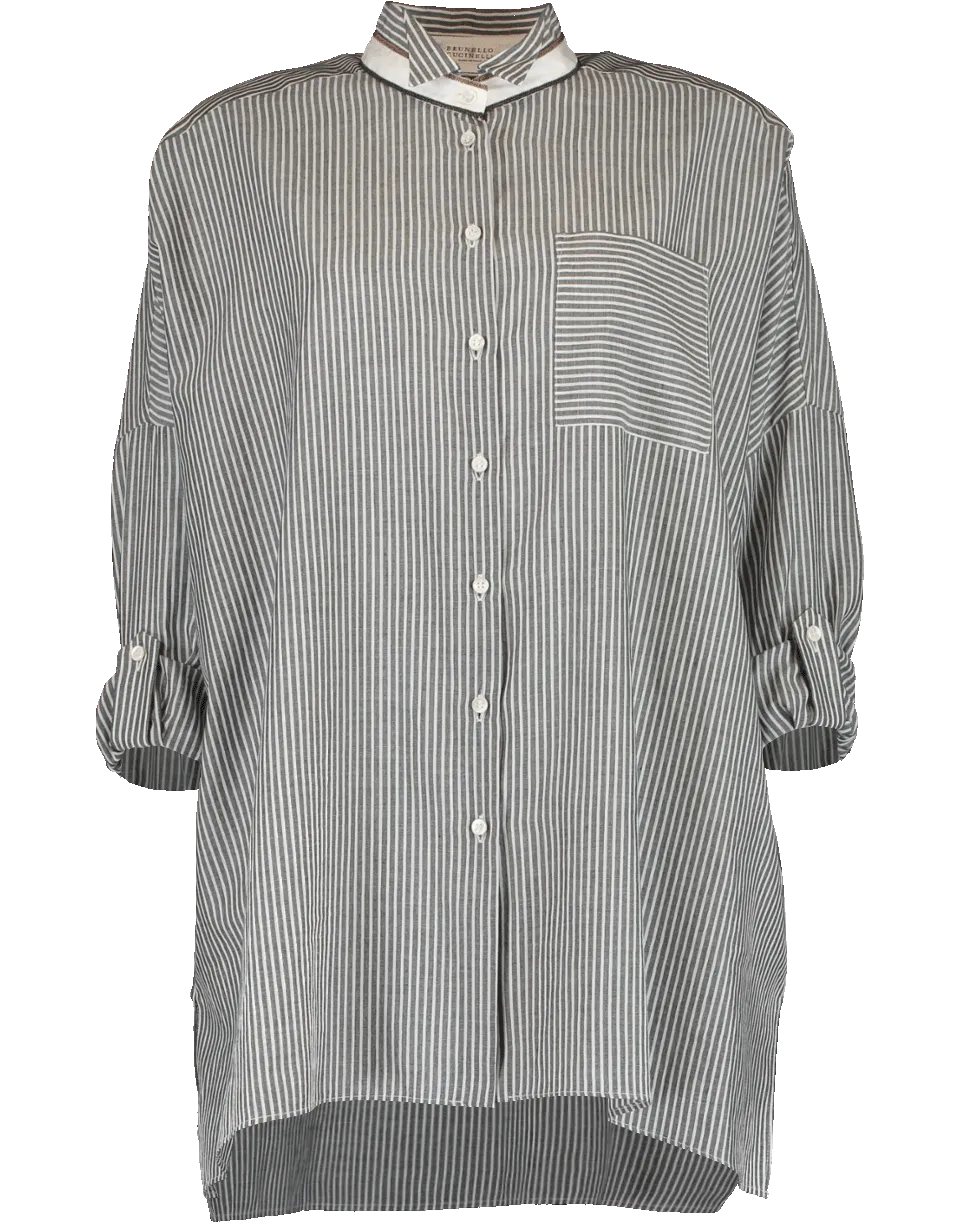 Button Down Oversized Blouse