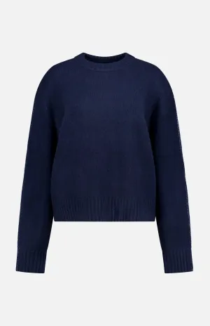 Cashmere Blend Colorblock Crew