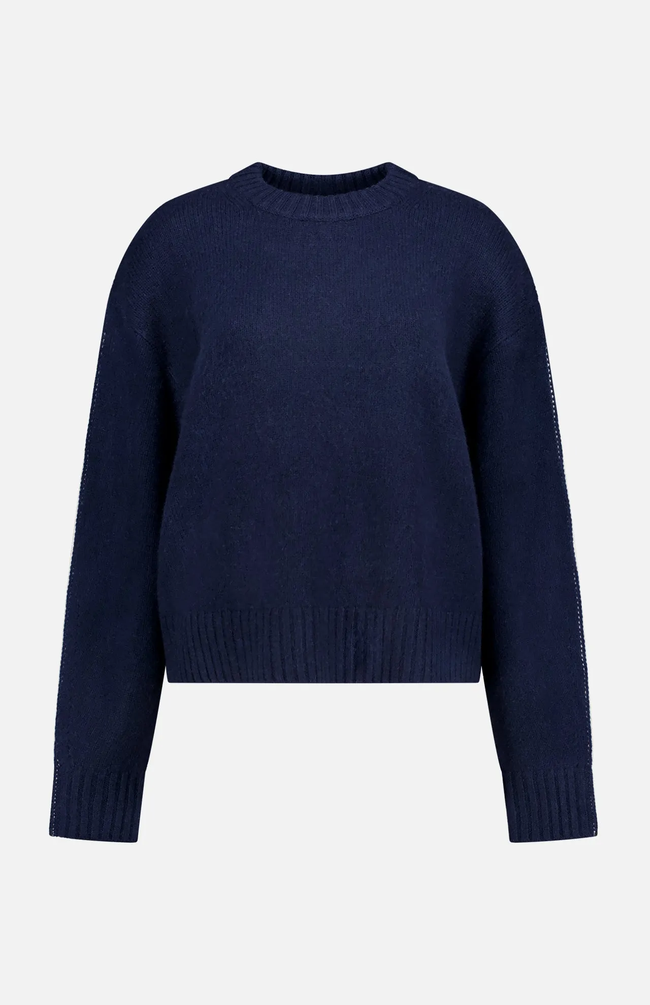 Cashmere Blend Colorblock Crew