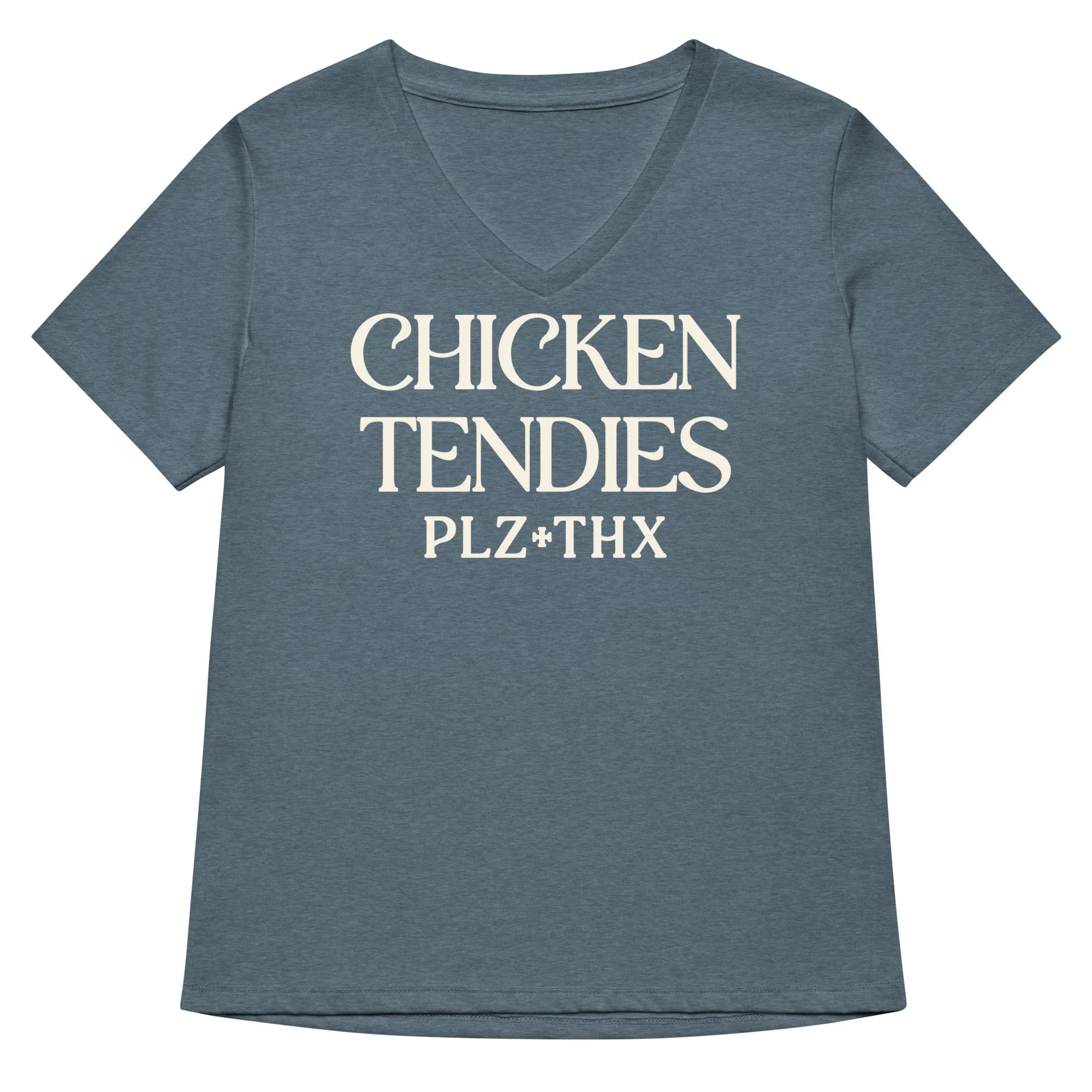 Chicken Tendies Plz Thx Women's V-Neck Tee