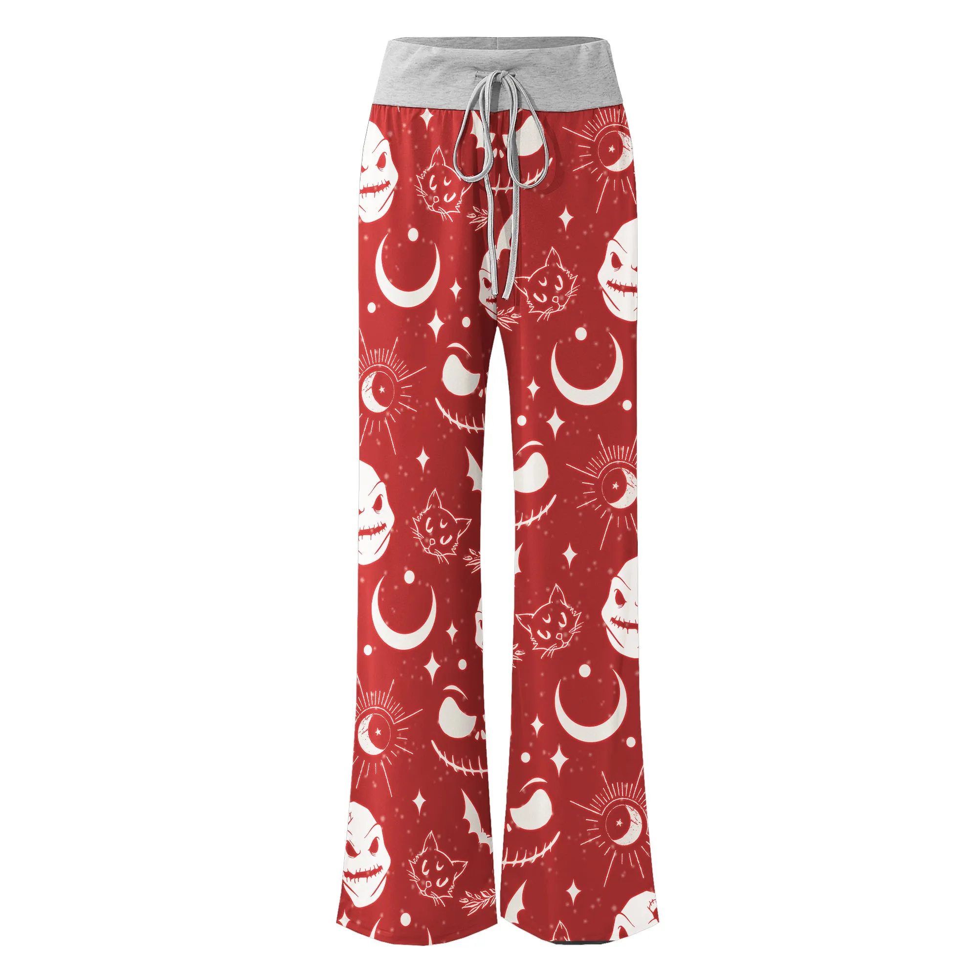 Christmas Nightmare Theme Women's High-waisted Wide Leg Pants