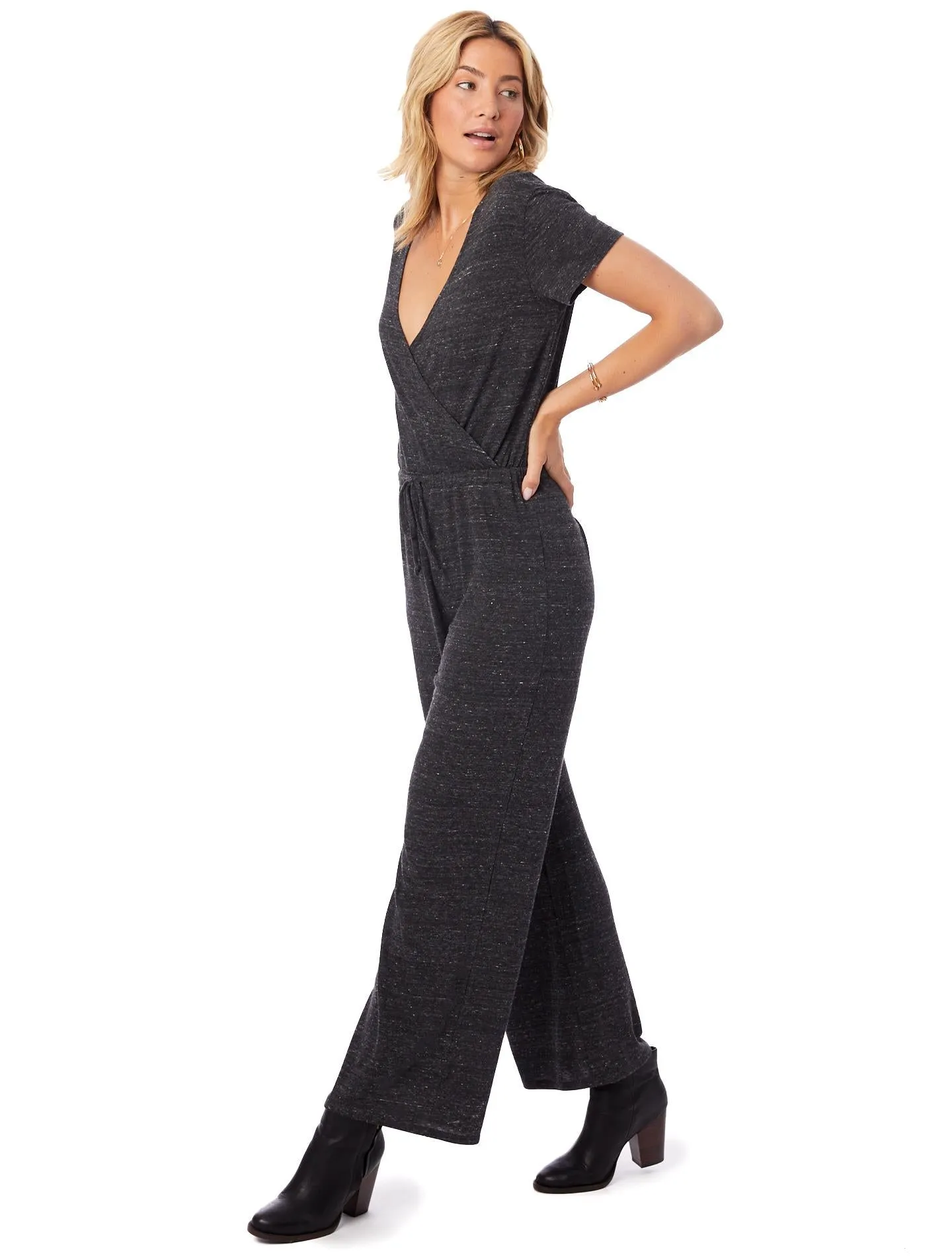 Cross Front Jumpsuit (Black)