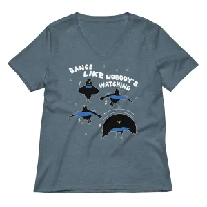 Dance Like Nobody's Watching Women's V-Neck Tee