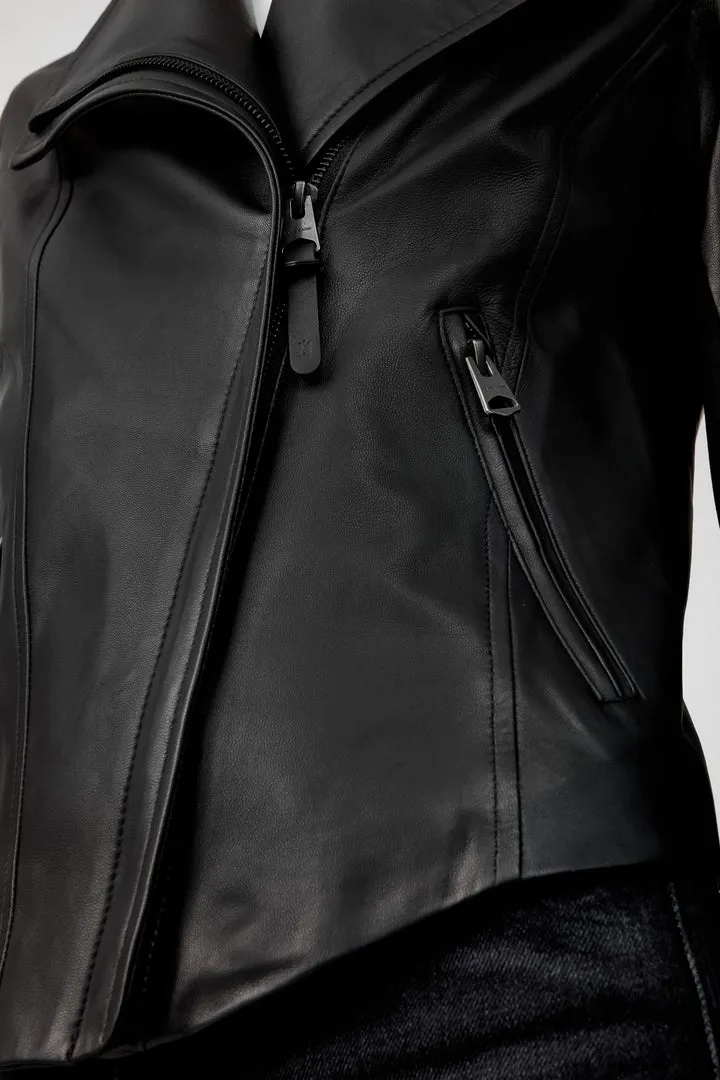 Dinah Leather Jacket in Black | Women Leather Jacket by The Jacket Seller