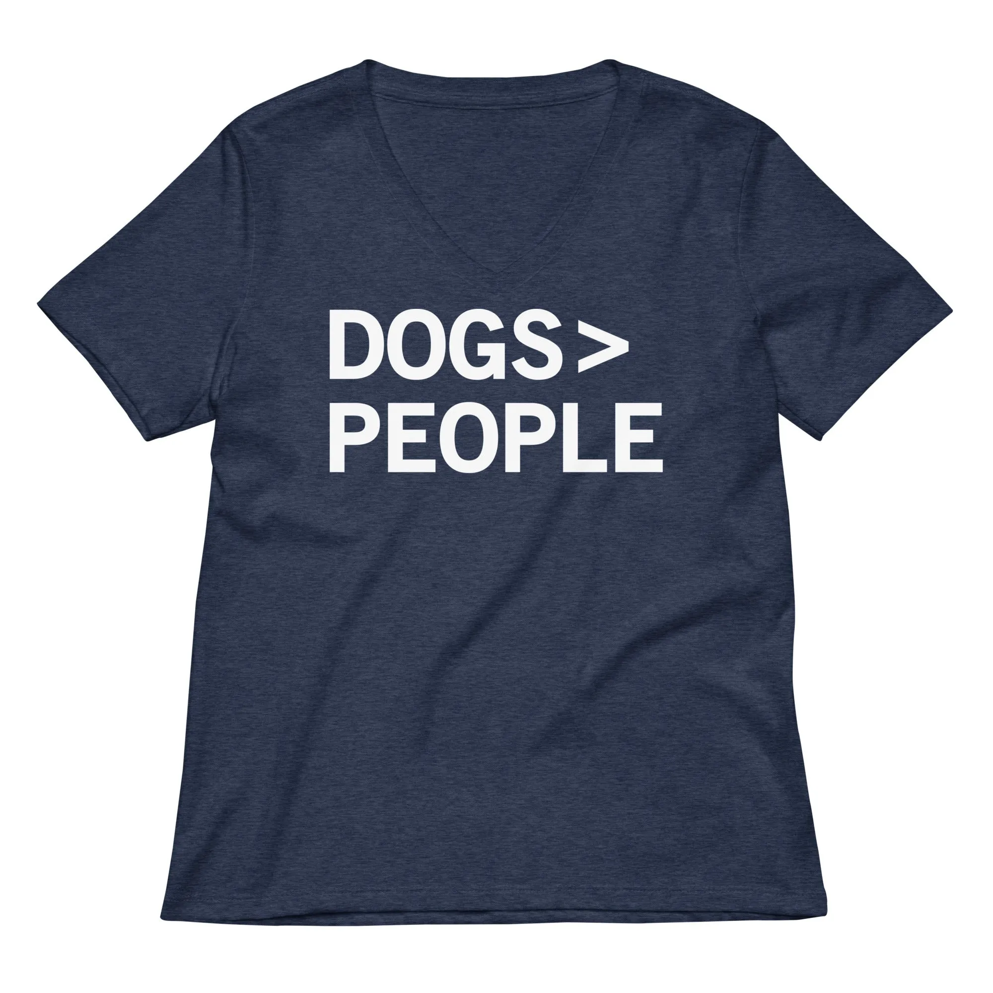 Dogs>People Women's V-Neck Tee