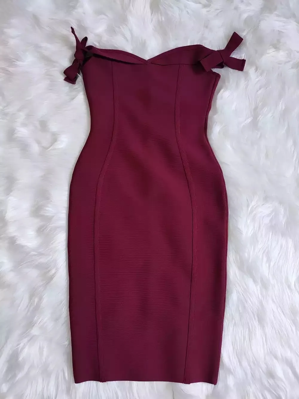 Elegance Off Shoulder Bandage  Dress