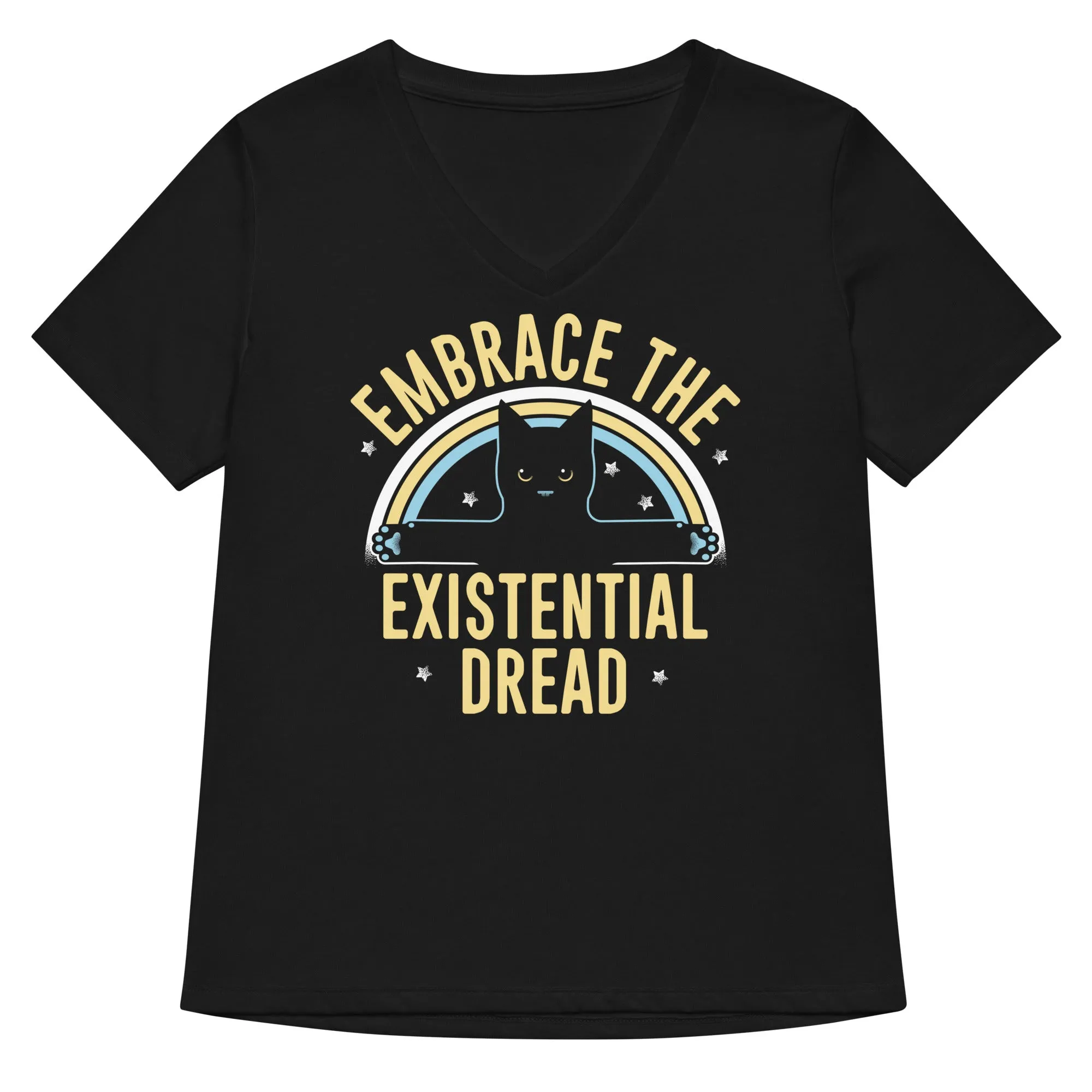 Embrace The Existential Dread Women's V-Neck Tee