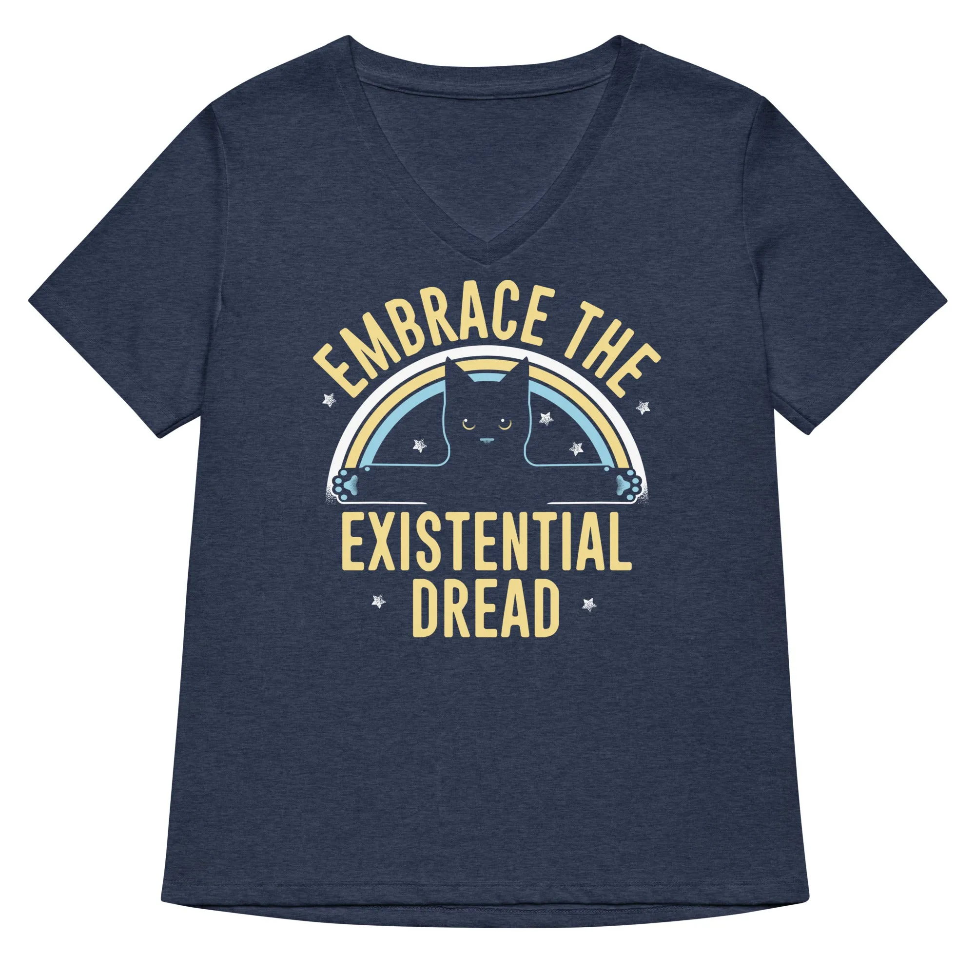 Embrace The Existential Dread Women's V-Neck Tee