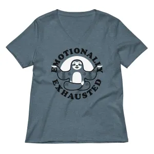 Emotionally Exhausted Women's V-Neck Tee