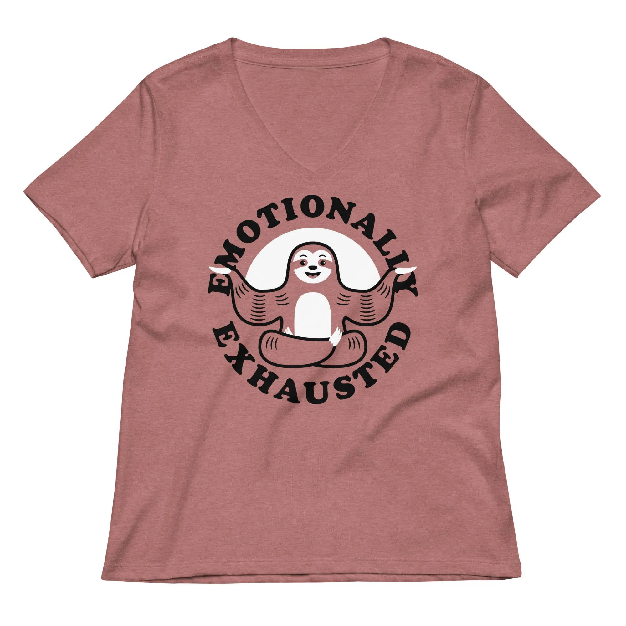Emotionally Exhausted Women's V-Neck Tee