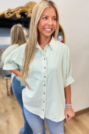 Everyday Ready Striped Blouse Green