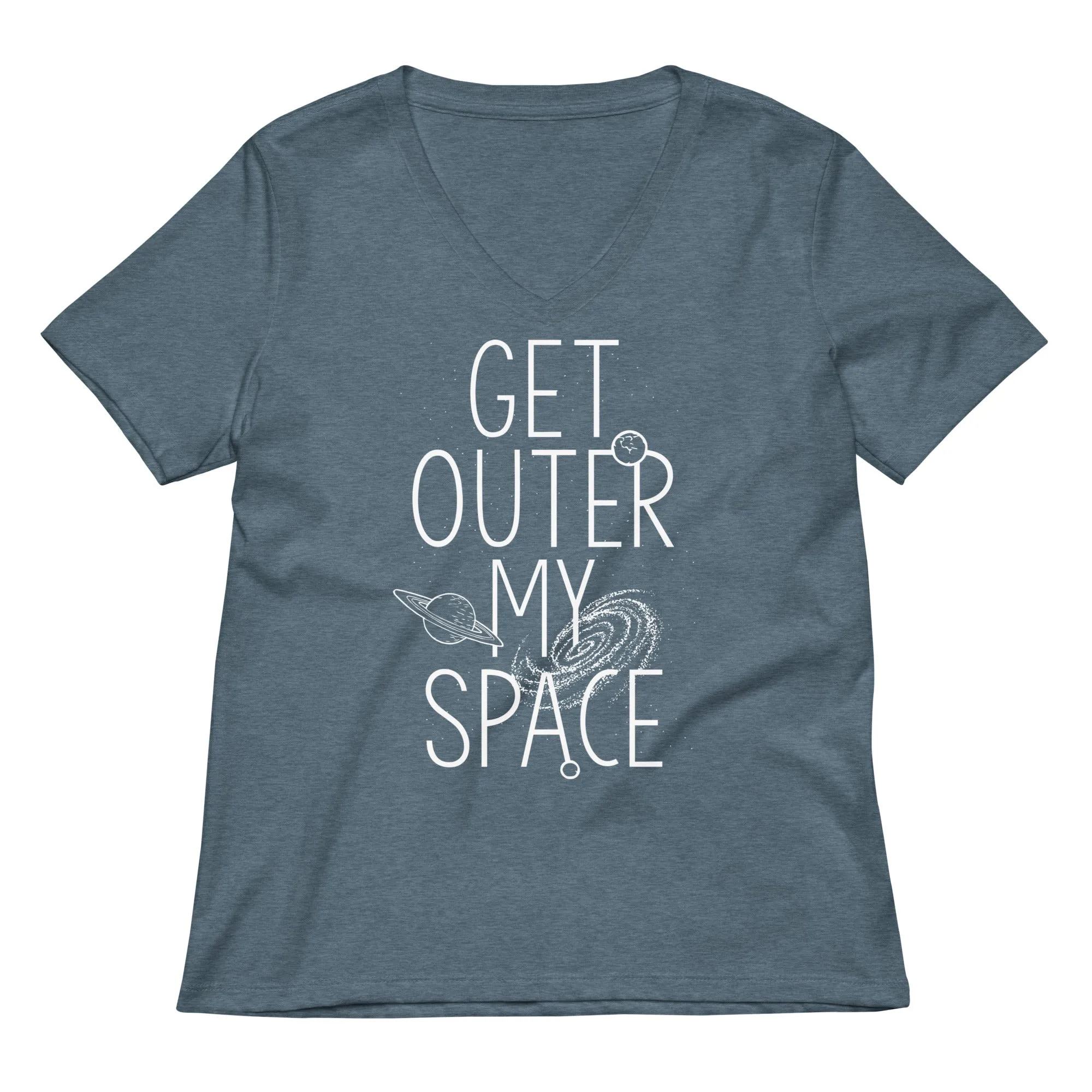 Get Outer My Space Women's V-Neck Tee