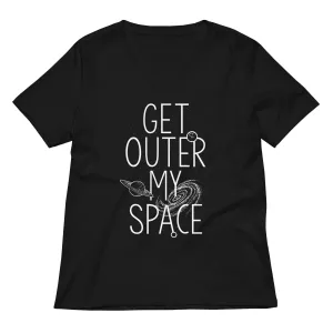 Get Outer My Space Women's V-Neck Tee