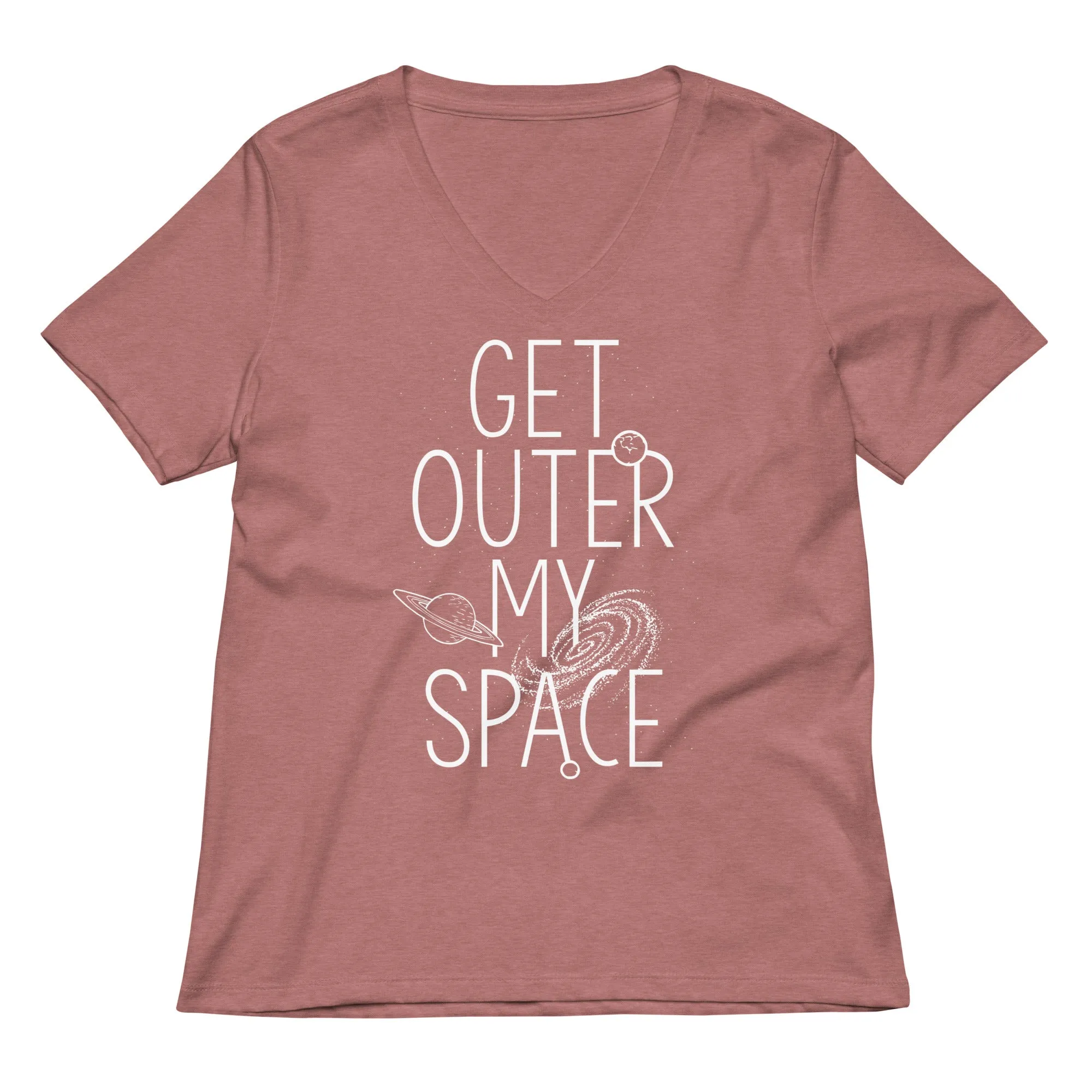 Get Outer My Space Women's V-Neck Tee