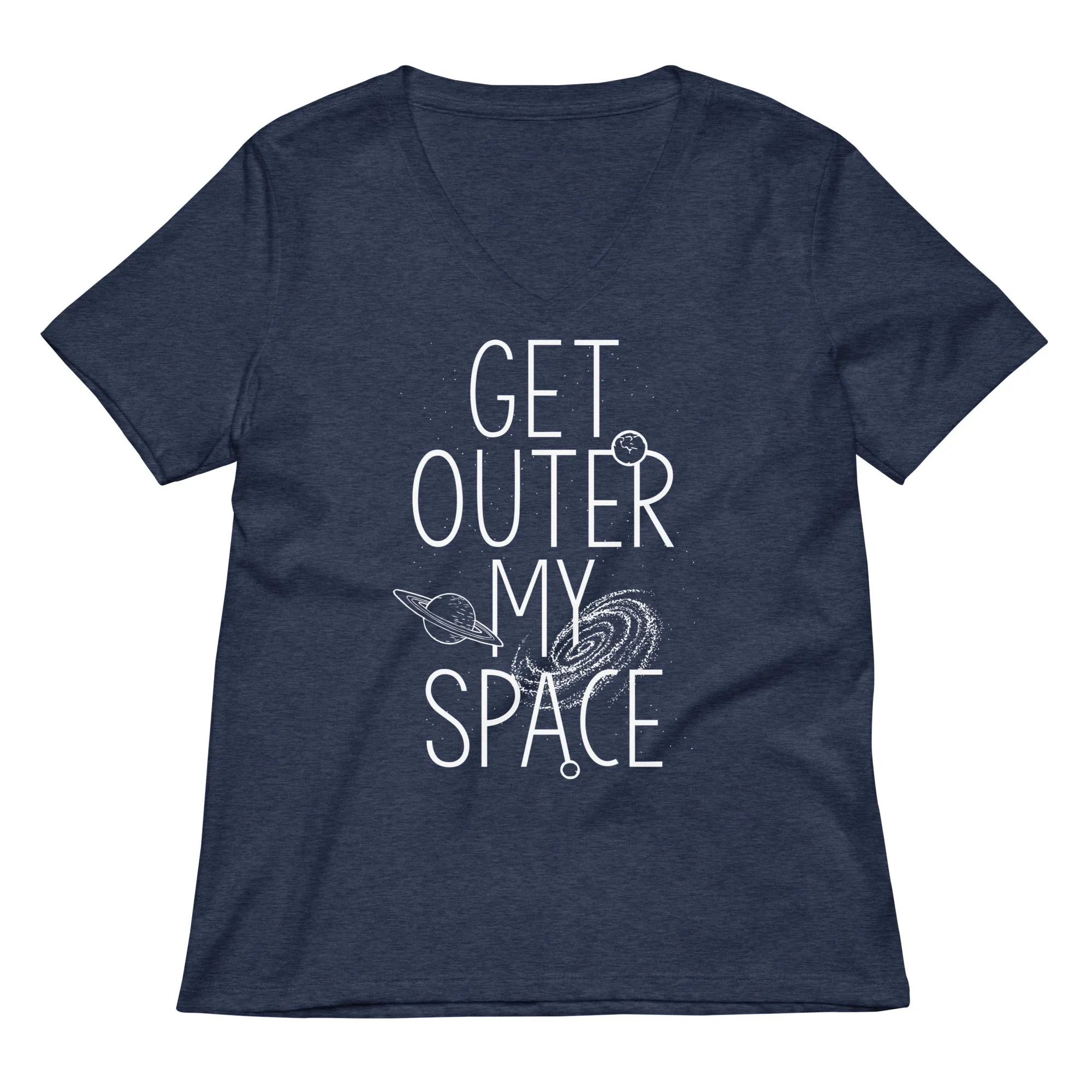 Get Outer My Space Women's V-Neck Tee