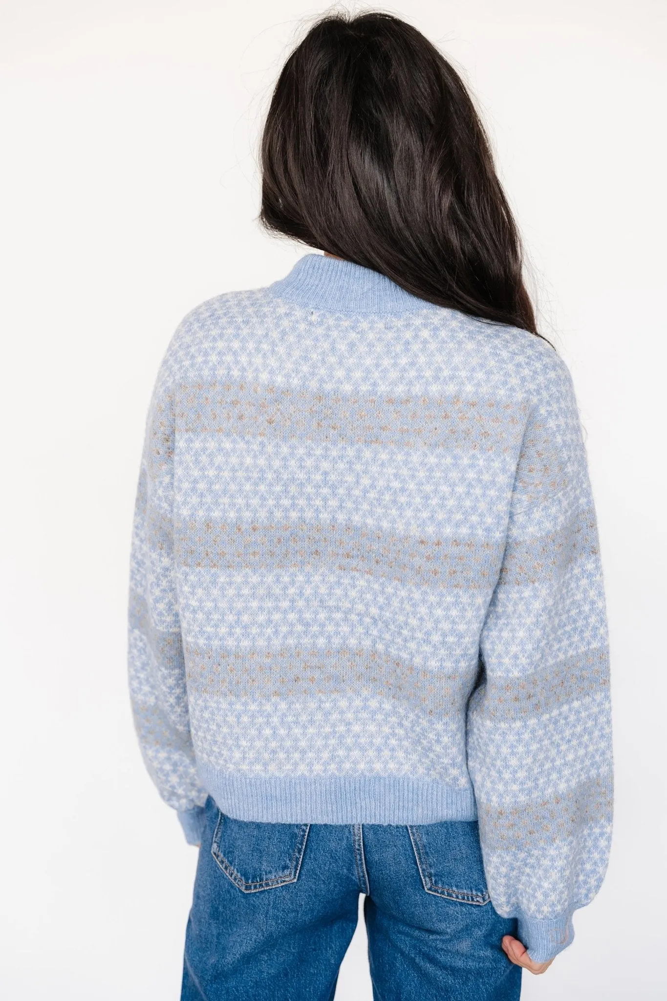 Henry Knit Sweater | Blue   Mocha