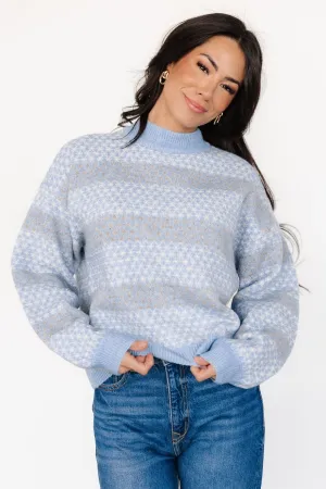 Henry Knit Sweater | Blue   Mocha