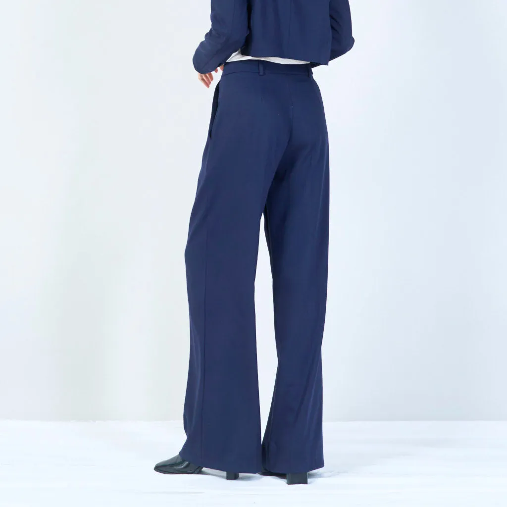 High-waisted wide-leg trousers wholesale