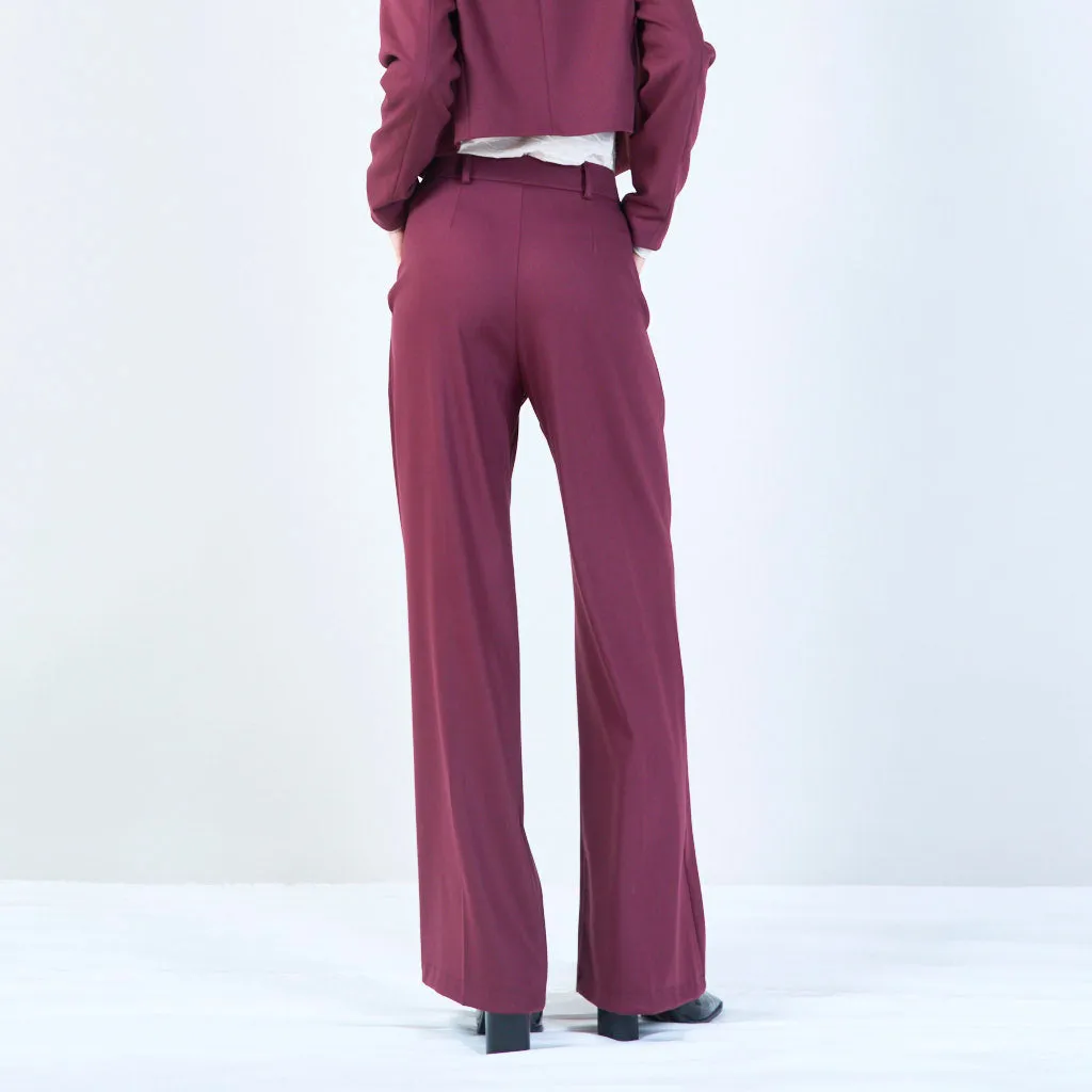 High-waisted wide-leg trousers wholesale