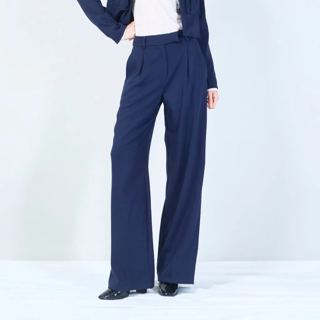 High-waisted wide-leg trousers wholesale