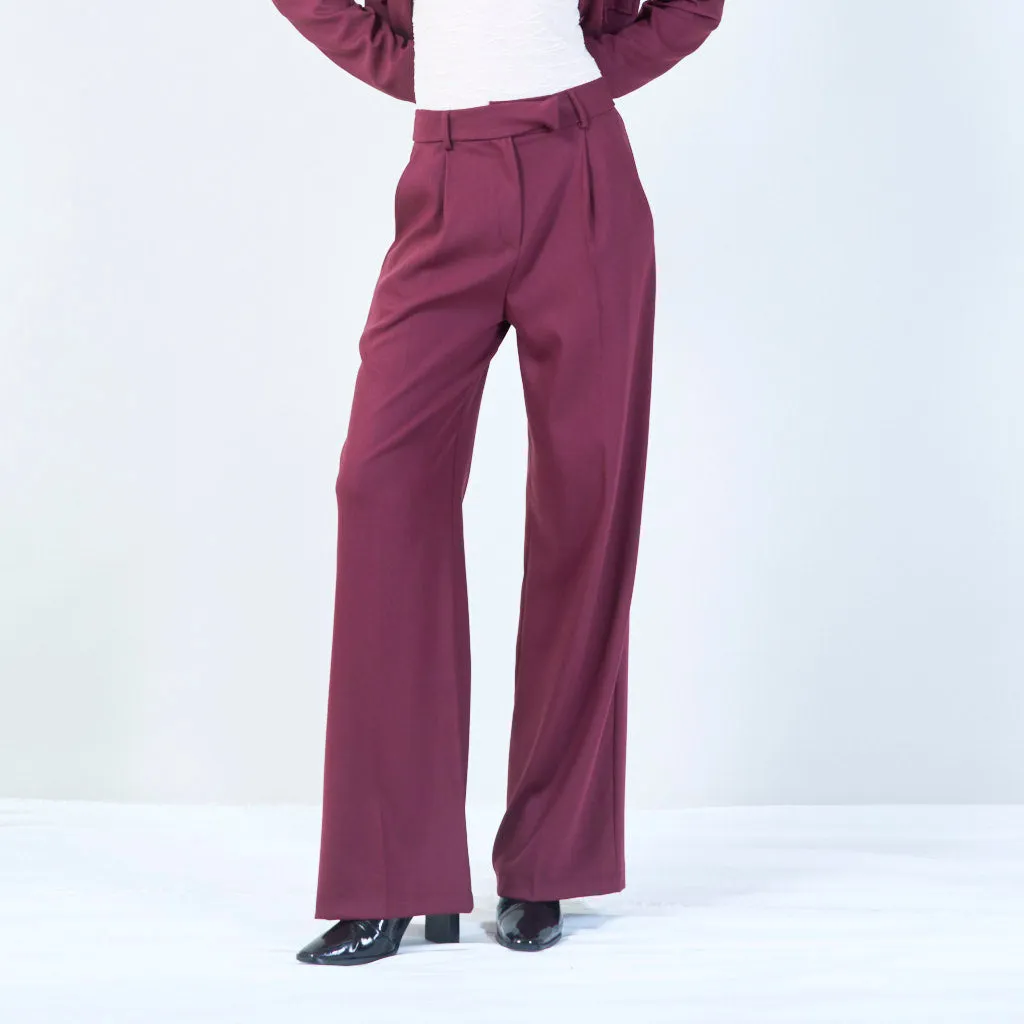 High-waisted wide-leg trousers wholesale