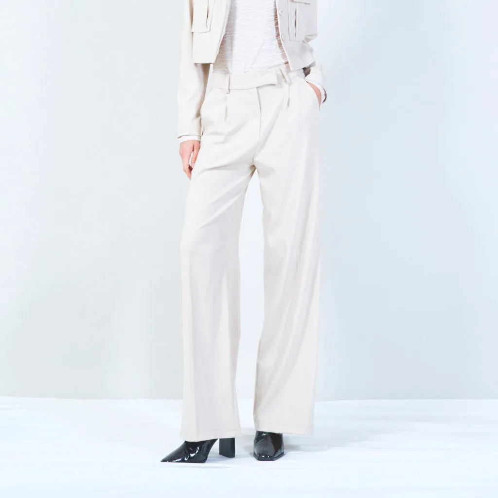High-waisted wide-leg trousers wholesale