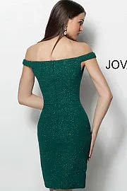 Jovani 61623 Size 8 Glitter Off the Shoulder Short Homecoming Dress cocktail