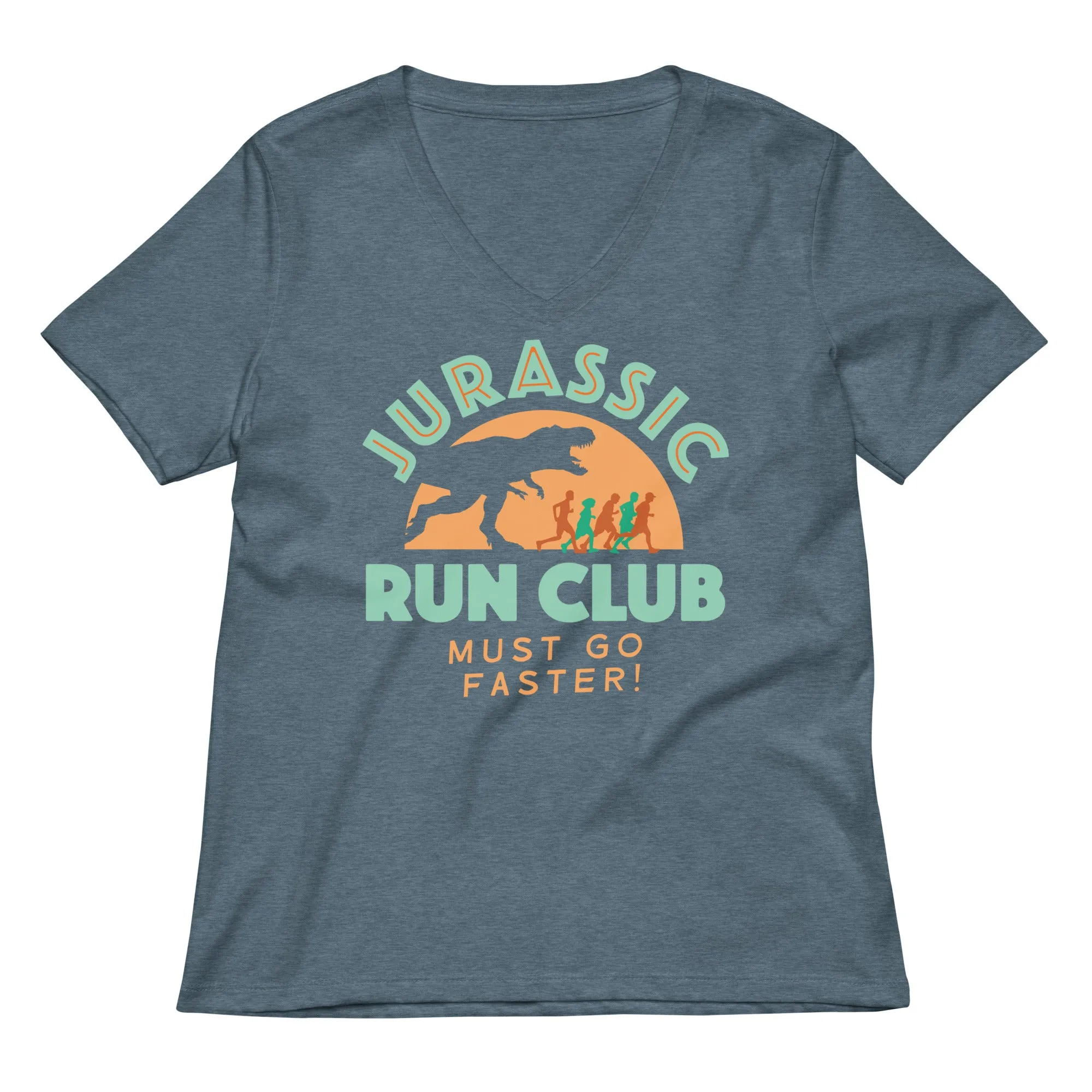 Jurassic Run Club Women's V-Neck Tee