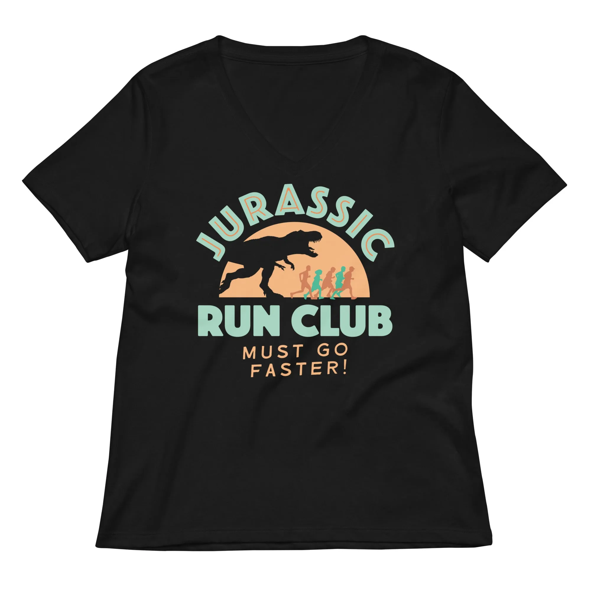 Jurassic Run Club Women's V-Neck Tee