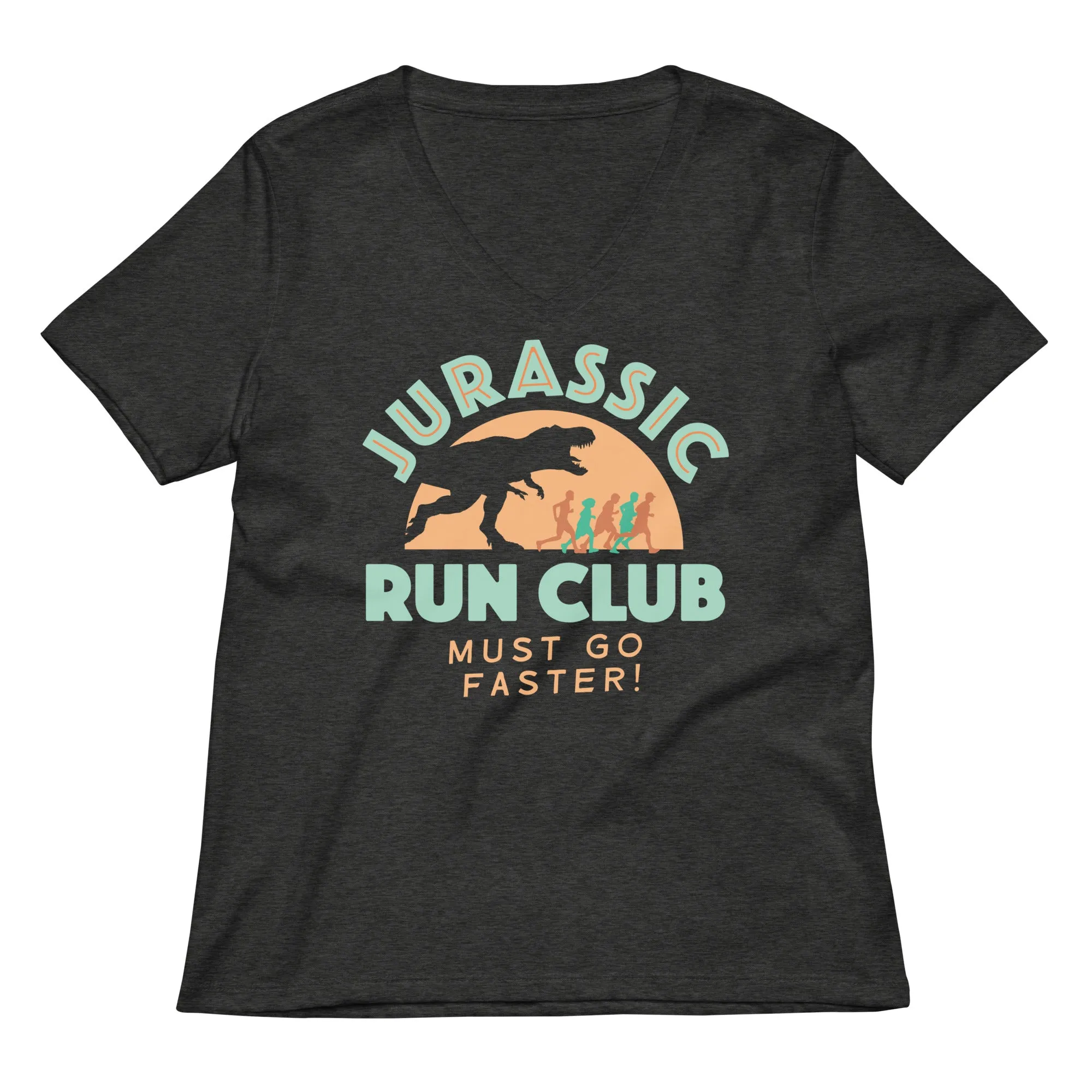 Jurassic Run Club Women's V-Neck Tee
