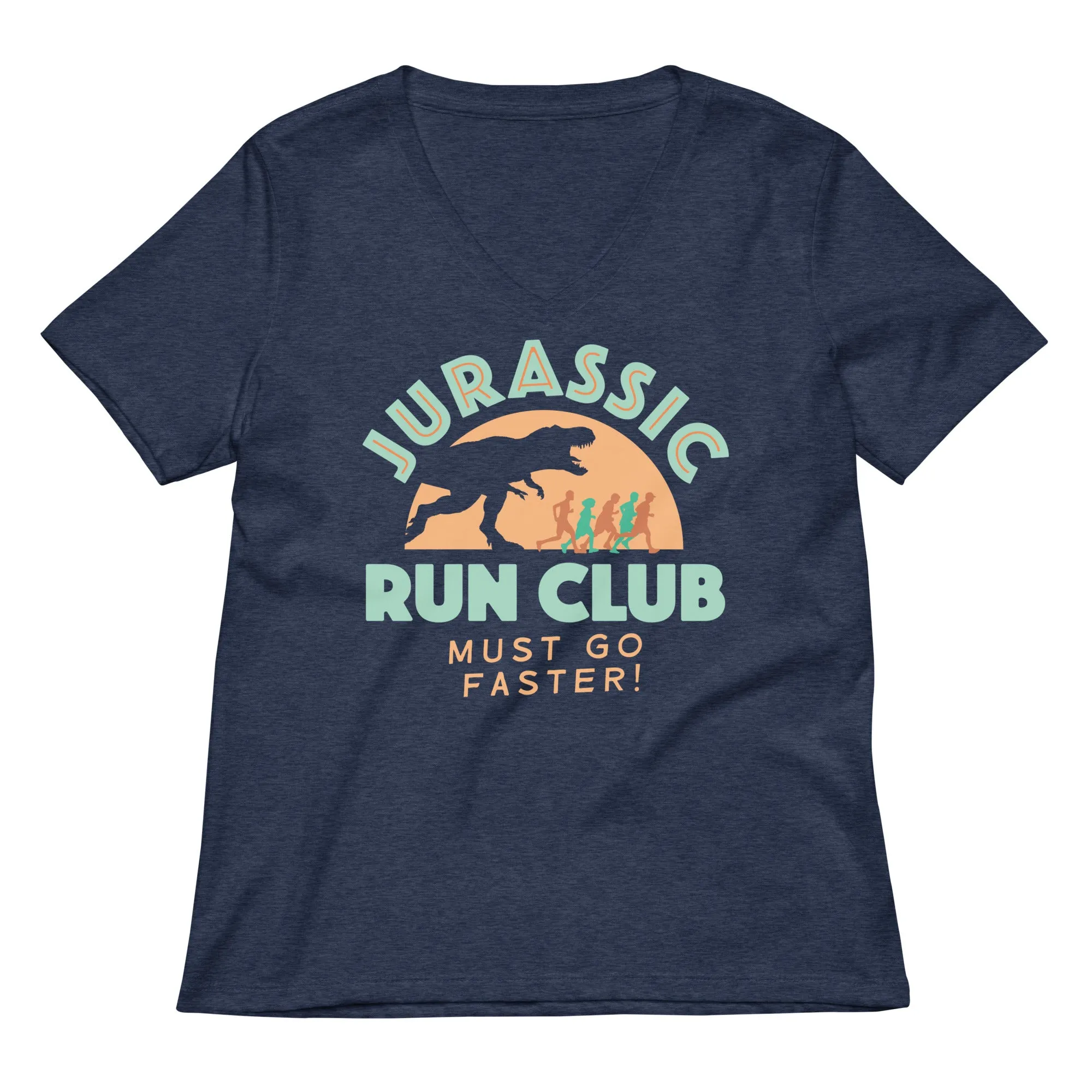 Jurassic Run Club Women's V-Neck Tee
