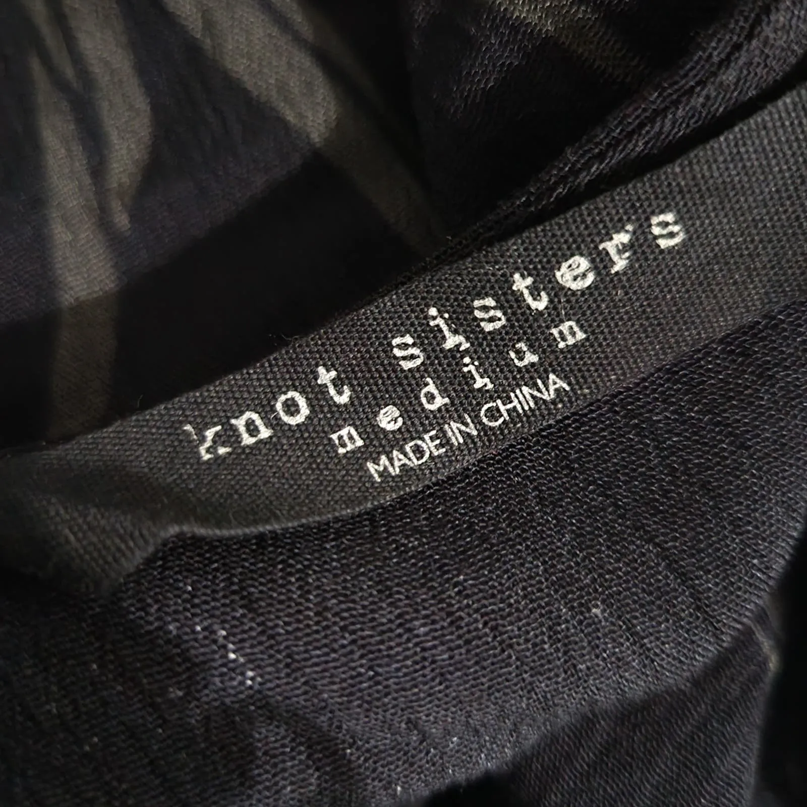 Knot Sisters Mucho Aloha Romper Black Tropical Floral Multi Print Viscose Belted Size Medium