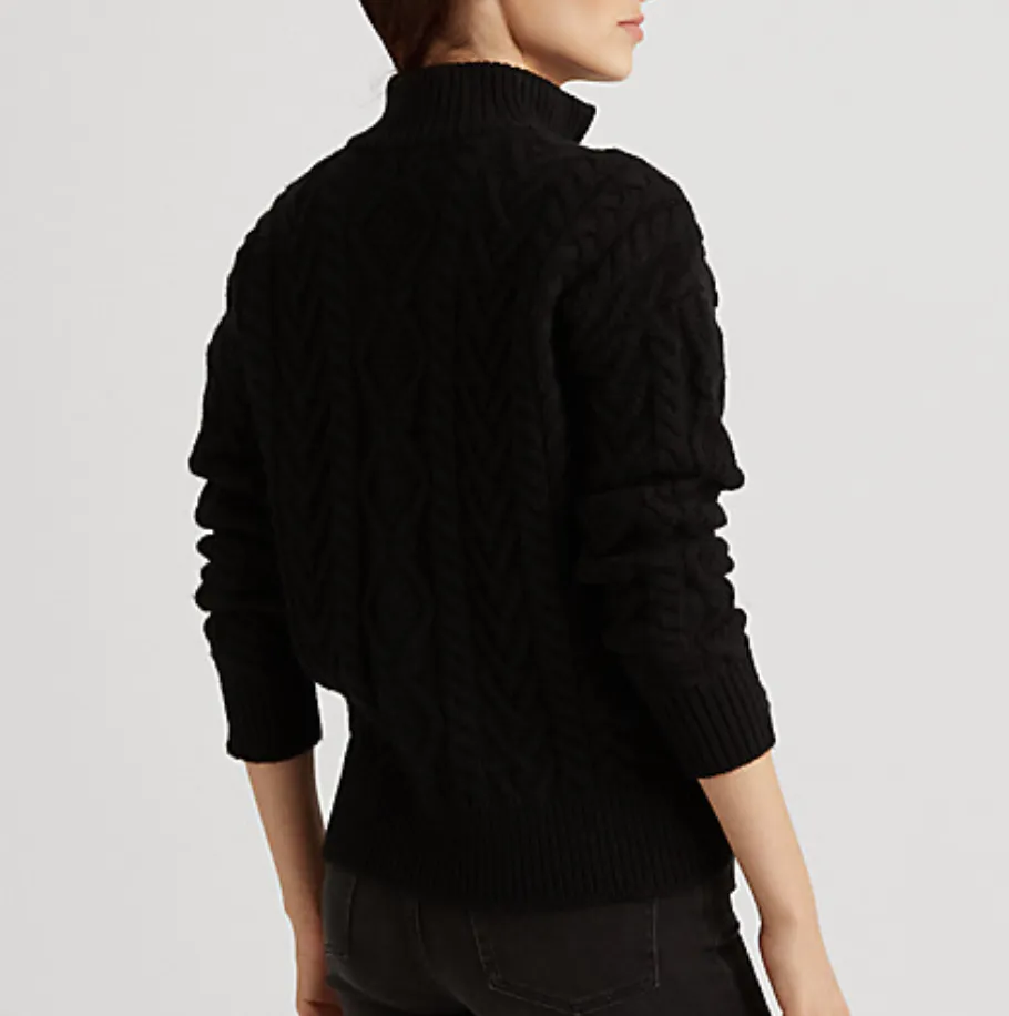 Lauren Ralph Lauren Cable-Knit Quarter-Zip Sweater