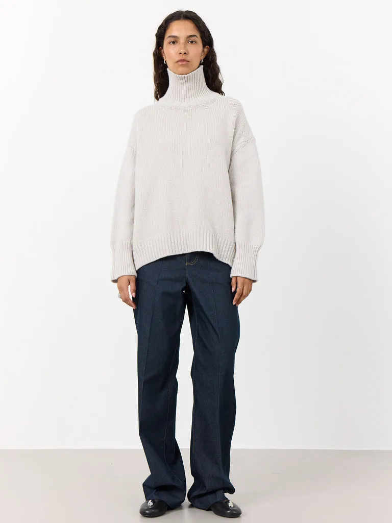 Levete Room Perle Roll Neck Sweater in Silver Lining