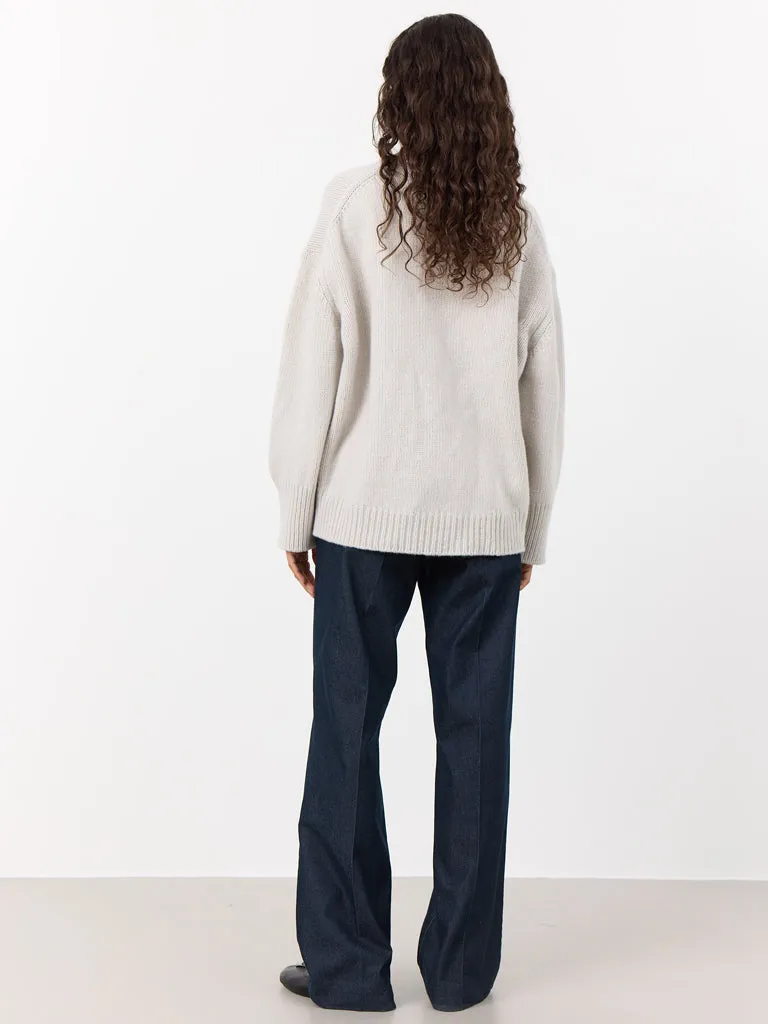 Levete Room Perle Roll Neck Sweater in Silver Lining