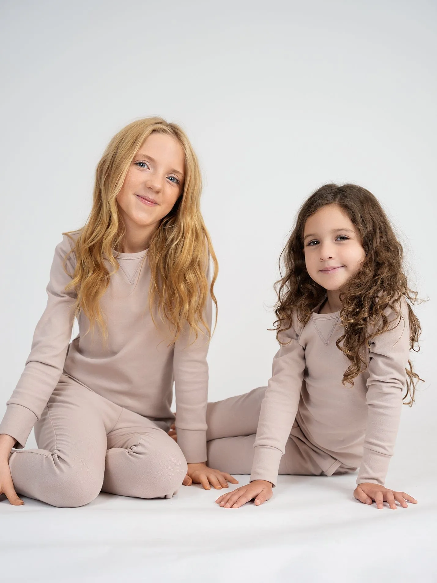 Mauve Cotton Crew Pjs