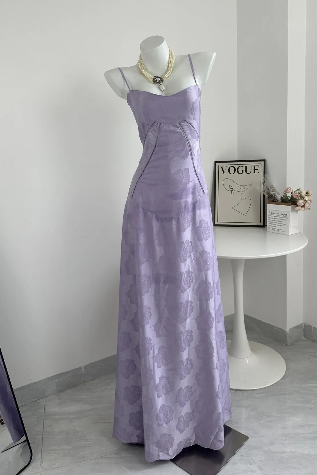 Mermaid Lavender Spaghetti Straps Prom Dress