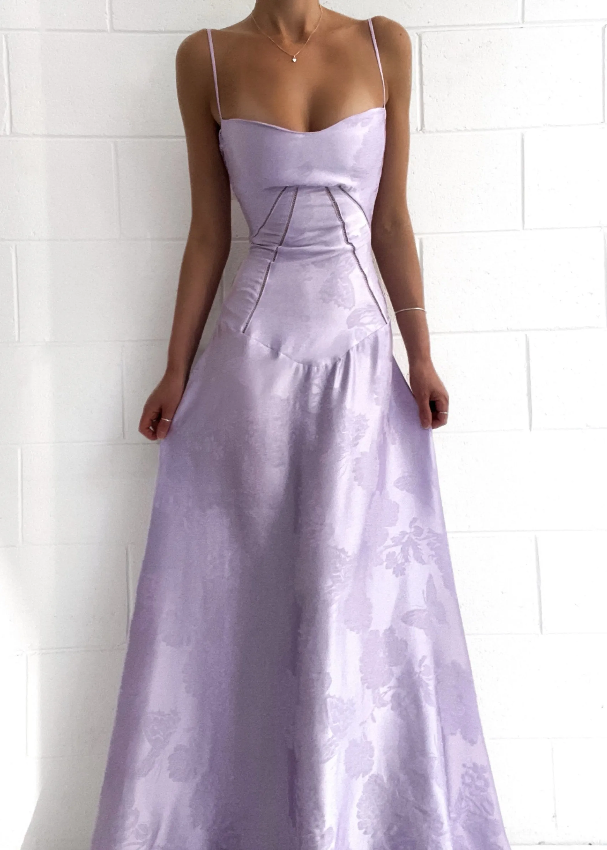 Mermaid Lavender Spaghetti Straps Prom Dress